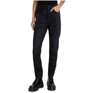 SLVRLAKE Beatnik High Rise Black Jean in Hidden Valley Wash Tapered Leg Size 27